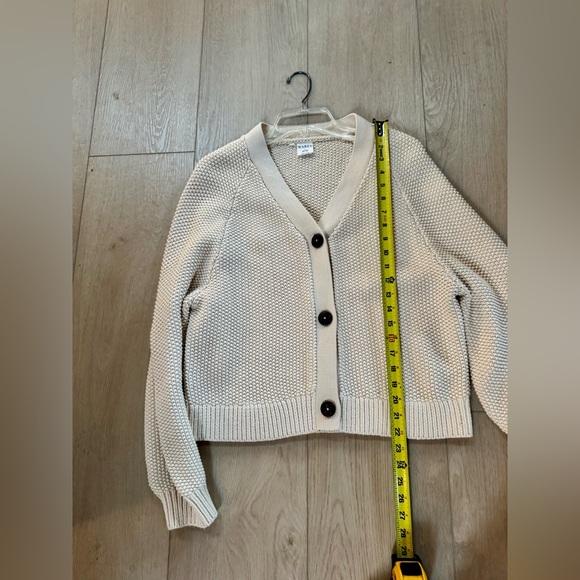 Wares by Olli Ella Women’s Cream Knitted 100% Organic Cotton Button Up Cardigan - Picture 2 of 6